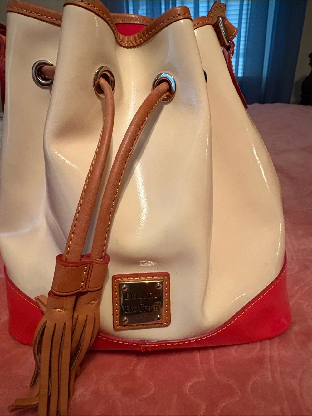 Dooney & Bourke Patent Leather Drawstring Bucket Bag ( Send Best Offer)